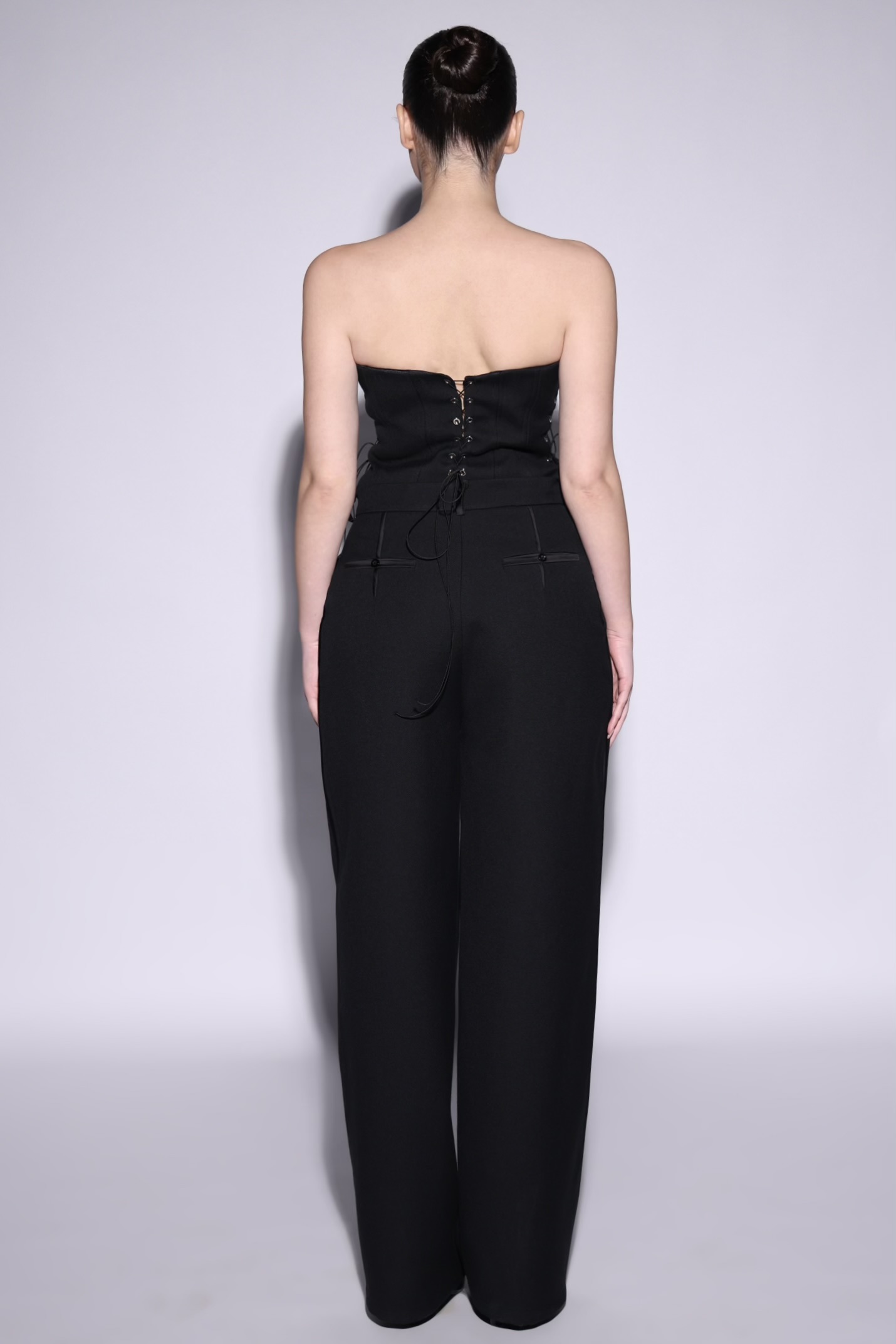 Satin Contrast Trousers view 3
